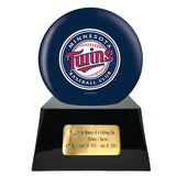 Baseball Cremation Urn with Optional Minnesota Twins Ball Decor and Custom Metal Plaque