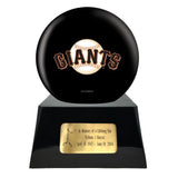 Baseball Cremation Urn with Optional San Francisco Giants Ball Decor and Custom Metal Plaque