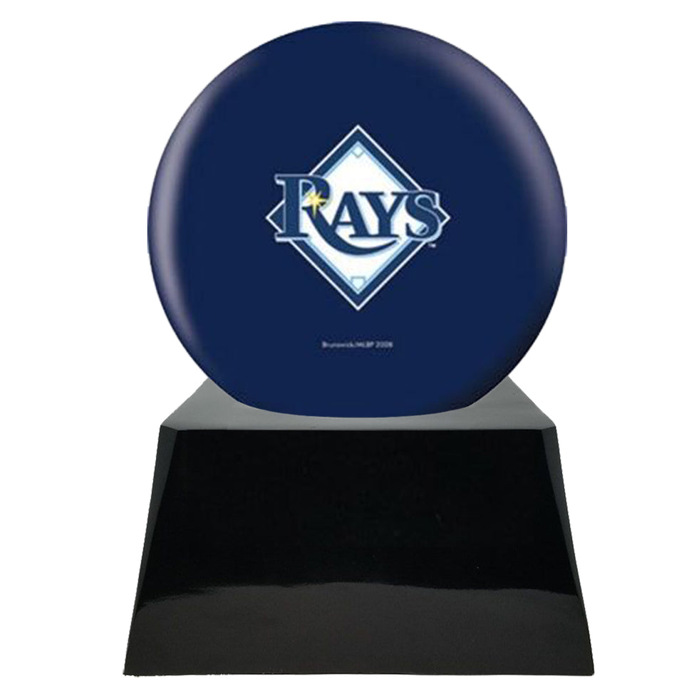 Baseball Cremation Urn with Optional Atlanta Braves Ball Decor and Custom Metal Plaque