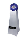 Championship Trophy Cremation Urn with Optional Baltimore Ravens Ball Decor and Custom Metal Plaque