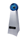 Championship Trophy Cremation Urn with Optional Carolina Panthers Ball Decor and Custom Metal Plaque