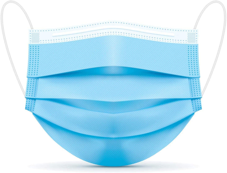 Disposable Face Masks in Blue - 50pcs/Box - ExquisiteUrns