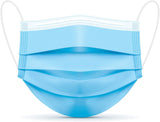 Disposable Face Masks in Blue - 50pcs/Box - ExquisiteUrns