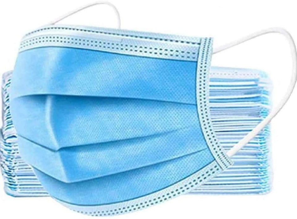 Disposable Face Masks in Blue - 50pcs/Box - ExquisiteUrns