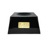 Football Cremation Urn with Optional Denver Broncos Ball Decor and Custom Metal Plaque - ExquisiteUrns