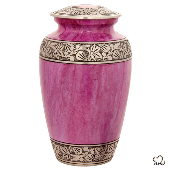 Classic Alloy Cremation Urn - Lotus Pink, Alloy Urns - ExquisiteUrns