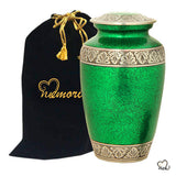 Classic Alloy Cremation Urn - Royal Green, Alloy Urns - ExquisiteUrns