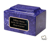 Cobalt Blue Cultured Marble Urn - ExquisiteUrns