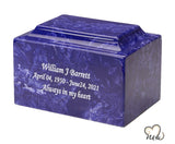 Cobalt Blue Cultured Marble Urn - ExquisiteUrns