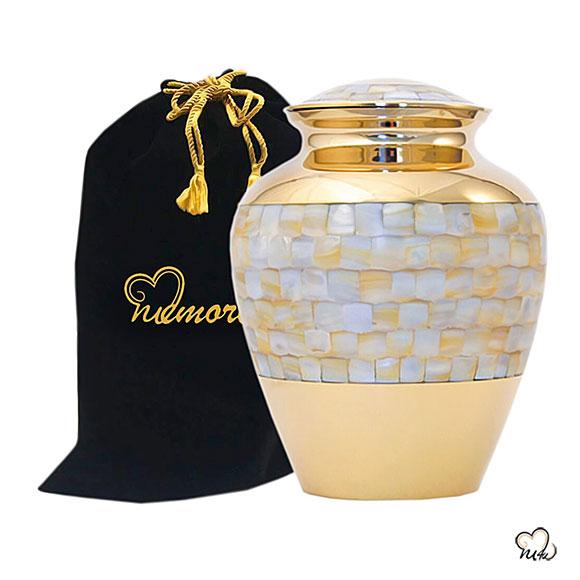 Elite Mother of Pearl Urn For Ashes - Elite MOP Unique Urn for Human Ashes - Exquisite Urns
