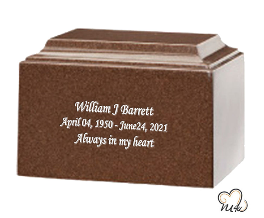 Granite Walnut Cultured Marble Urn - ExquisiteUrns