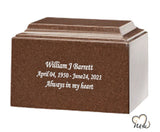 Granite Walnut Cultured Marble Urn - ExquisiteUrns