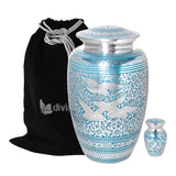 Flight of Love Adult Cremation Urn and Keepsake Set - ExquisiteUrns