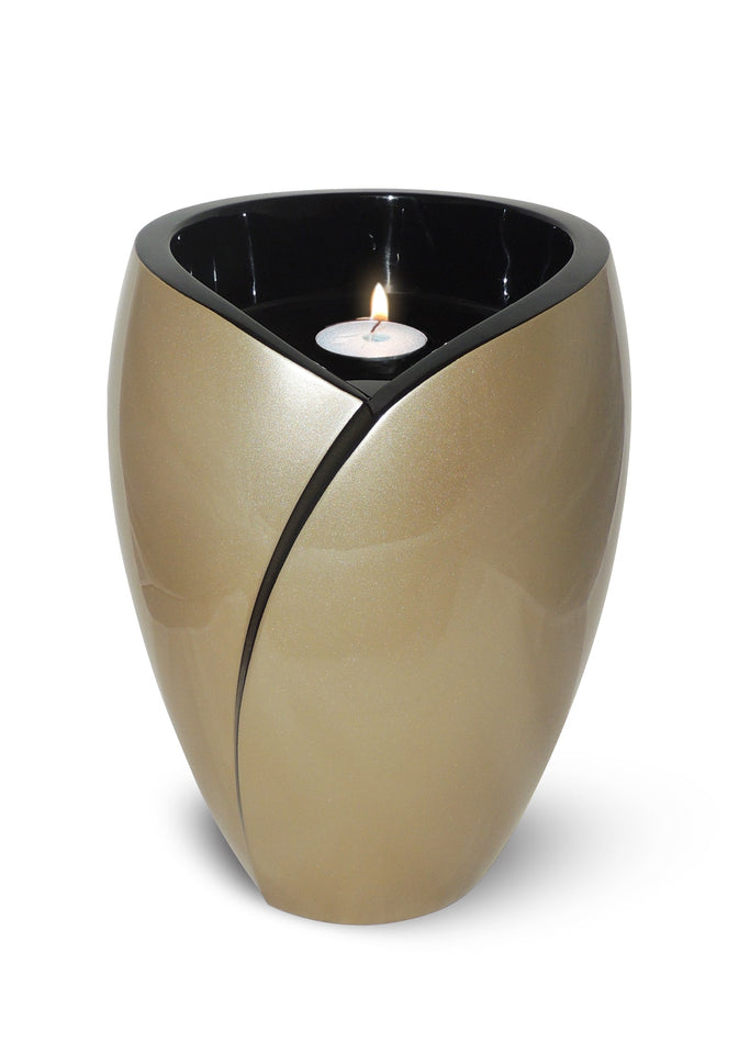 Fiberglass Candle Adult Cremation Urn - Fiberglass Candle Adult Cremation Urns For Ashes, Golden Candle Fiberglass Cremation Urns For Ashes, Fiberglass Golden Candle Cremation Urns, Fiberglass Golden Candle Funeral Urns, Fiberglass Golden Candle Memorial Urn