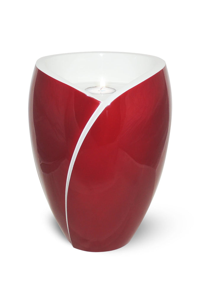 Fiberglass Candle Adult Cremation Urn - Fiberglass Candle Adult Cremation Urns For Ashes, Red Candle Fiberglass Cremation Urns For Ashes, Fiberglass Red Candle Cremation Urns, Fiberglass Red Candle Funeral Urns, Fiberglass Red Candle Memorial Urn