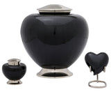 Baroque Cremation Urn for Ashes in Grey and Silver