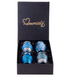 Set of 4 Beautiful Shades of Blue Keepsakes,  - ExquisiteUrns