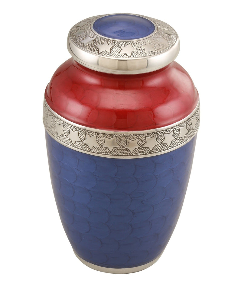 Star Spangled Patriot Adult Cremation Urn - ExquisiteUrns