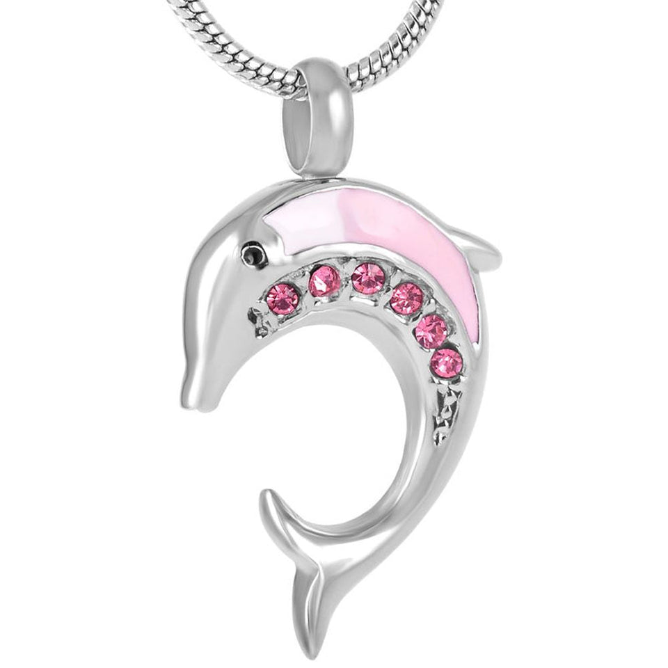 Dolphin Premium Stainless Steel Cremation Keepsake Pendant - ExquisiteUrns