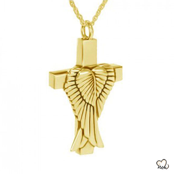 Angel Wings Cremation Pendant - Urn Necklace -Cremation Necklace - Lockets For Ashes- ExquisiteUrns