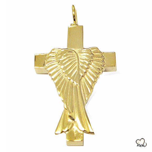 Angel Wings Cremation Pendant - Urn Necklace -Cremation Necklace - Lockets For Ashes- ExquisiteUrns - Back View