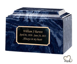 Midnight Blue Cultured Marble Urn - ExquisiteUrns