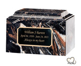 Mission Black Cultured Marble Urn - ExquisiteUrns