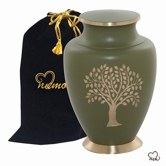 Tree of Life Brass Cremation Urn, Brass Urns - ExquisiteUrns