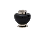 Baroque Cremation Urn for Ashes in Grey and Silver