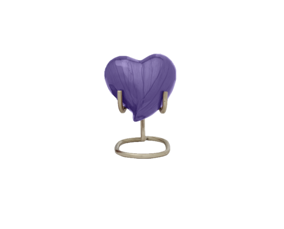 Baroque Cremation Urn for Ashes in Purple