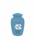 University of North Carolina Tar Heels College Cremation Urn - Light Blue
