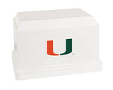 University of Miami Hurricanes College Cremation Urn - White