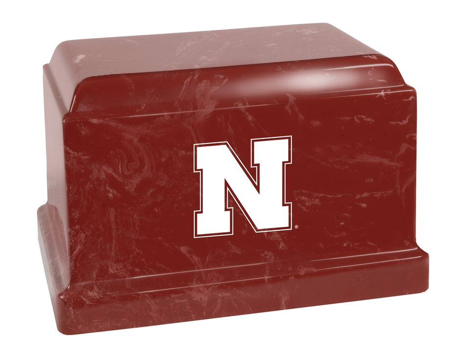 Nebraska University Cornhuskers College Cremation Urn - Red