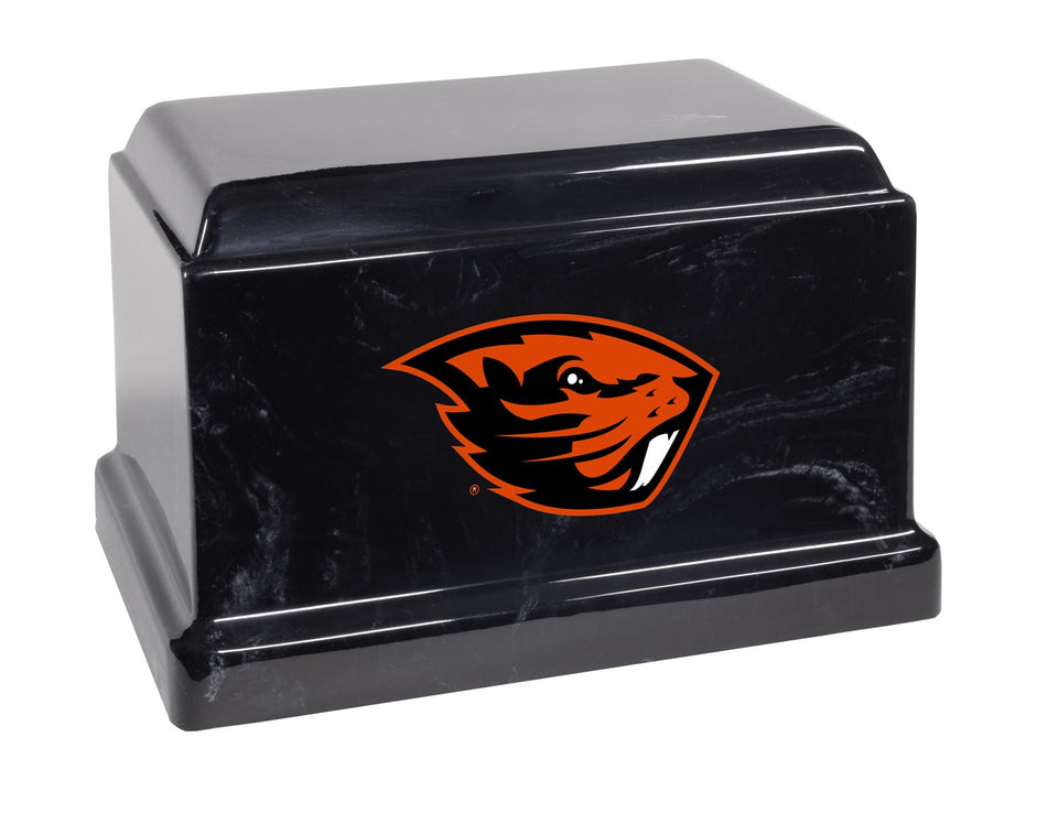 Oregon State Beavers Black College Adult Cremation Urn