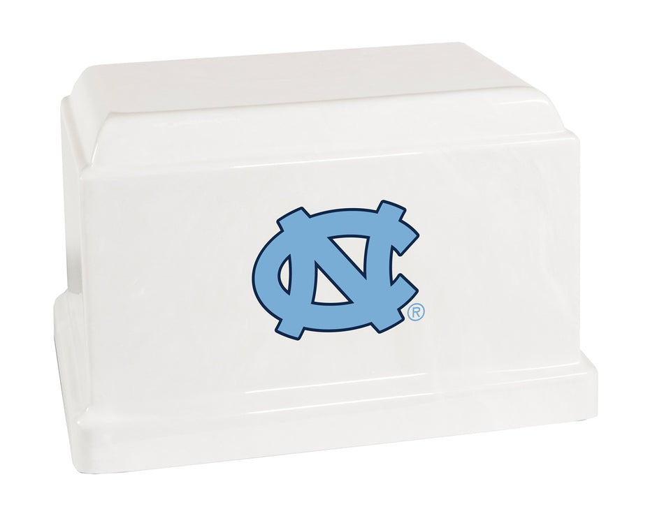 University of North Carolina Tar Heels College Cremation Urn - Light Blue