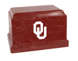 Red Oklahoma Sooners University College Cremation Urn