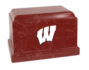 University of Wisconsin Badgers College Cremation Urn- Red