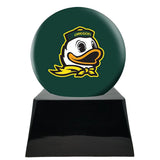 Football Cremation Urn with Optional Oregon Ducks Ball Decor and Custom Metal Plaque