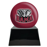Football Cremation Urn With Optional Alabama Crimson Tide Ball Decor and Custom Metal Plaque
