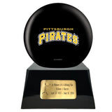 Baseball Cremation Urn with Optional Pittsburgh Pirates Ball Decor and Custom Metal Plaque