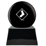 Baseball Cremation Urn with Optional Chicago White Sox Ball Decor and Custom Metal Plaque