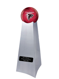 Championship Trophy Cremation Urn with Optional Atlanta Falcons Ball Décor And Custom Metal Plaque