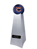 Championship Trophy Cremation Urn with Optional Chicago Bears Ball Decor and Custom Metal Plaque