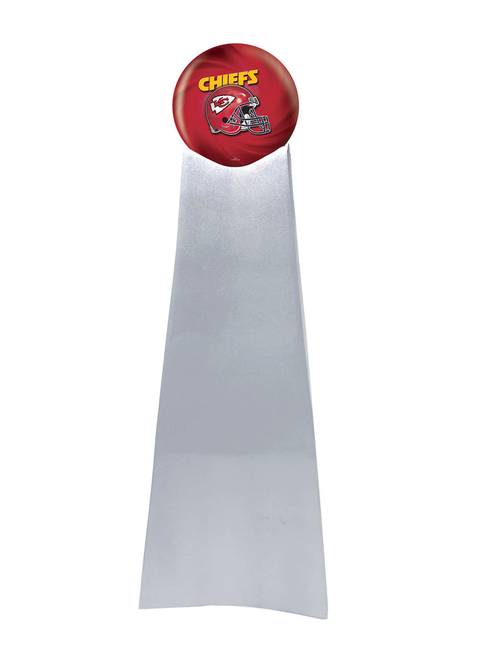 Championship Trophy Cremation Urn with Optional Kansas City Chiefs Ball Decor and Custom Metal Plaque