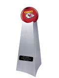 Championship Trophy Cremation Urn with Optional Kansas City Chiefs Ball Decor and Custom Metal Plaque