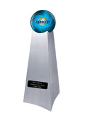 Championship Trophy Cremation Urn with Optional Los Angeles Chargers Ball Decor and Custom Metal Plaque