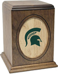 Michigan State University Spartans College Cremation Urn - Green