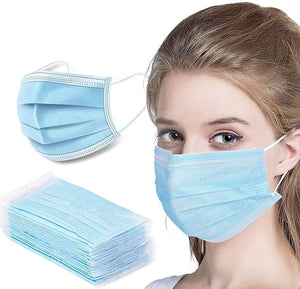 Disposable Face Masks in Blue - 50pcs/Box - ExquisiteUrns