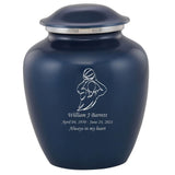 Grace Basketball Adult Cremation Urn in Blue, Grace Basketball Adult Custom Engraved Urns for Ashes in Blue, Embrace Basketball Adult Cremation Urn in Blue, Embrace Basketball Adult Urn for Ashes in Blue, Embrace Basketball Cremation Urn in Blue, Embrace Basketball Urn for Ashes in Blue, Grace Basketball Urn for Ashes in Blue, Grace Basketball Cremation Urn in Blue - ExquisiteUrns