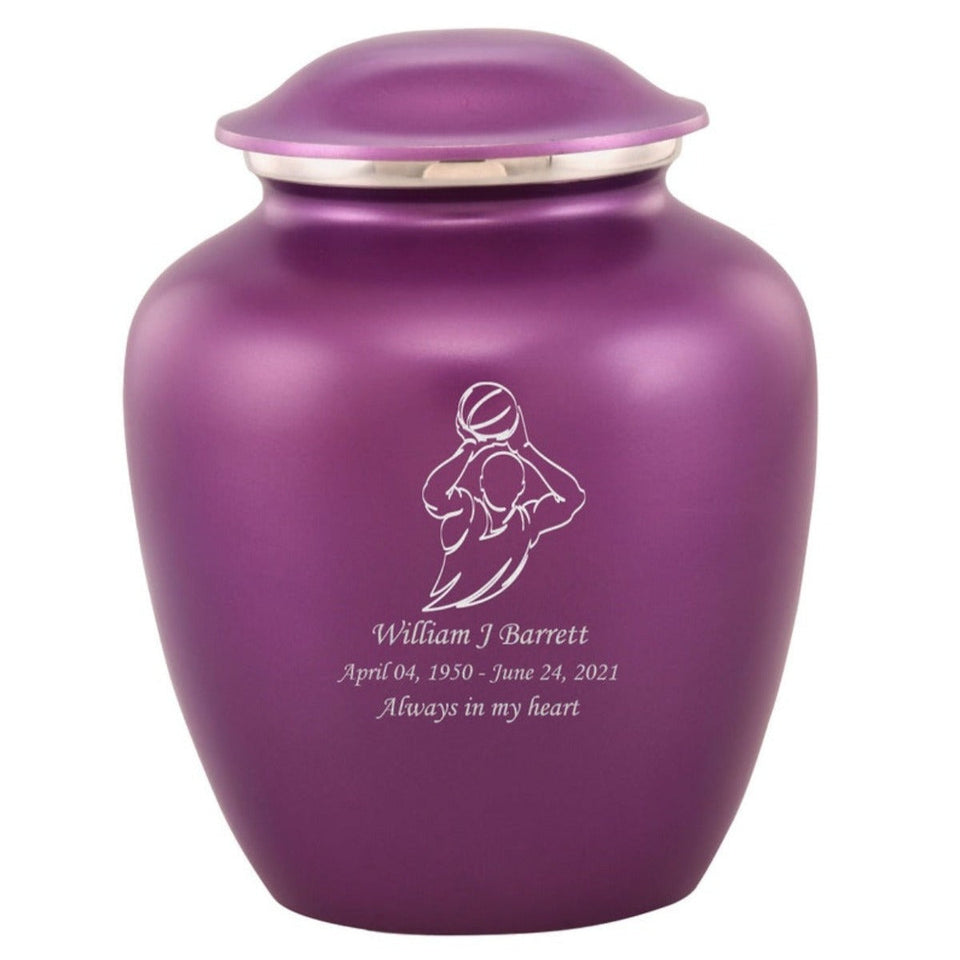 Grace Basketball Adult Cremation Urn in Purple, Grace Basketball Adult Custom Engraved Urns for Ashes in Purple, Embrace Basketball Adult Cremation Urn in Purple, Embrace Basketball Adult Urn for Ashes in Purple, Embrace Basketball Cremation Urn in Purple, Embrace Basketball Urn for Ashes in Purple, Grace Basketball Urn for Ashes in Purple, Grace Basketball Cremation Urn in Purple - ExquisiteUrns